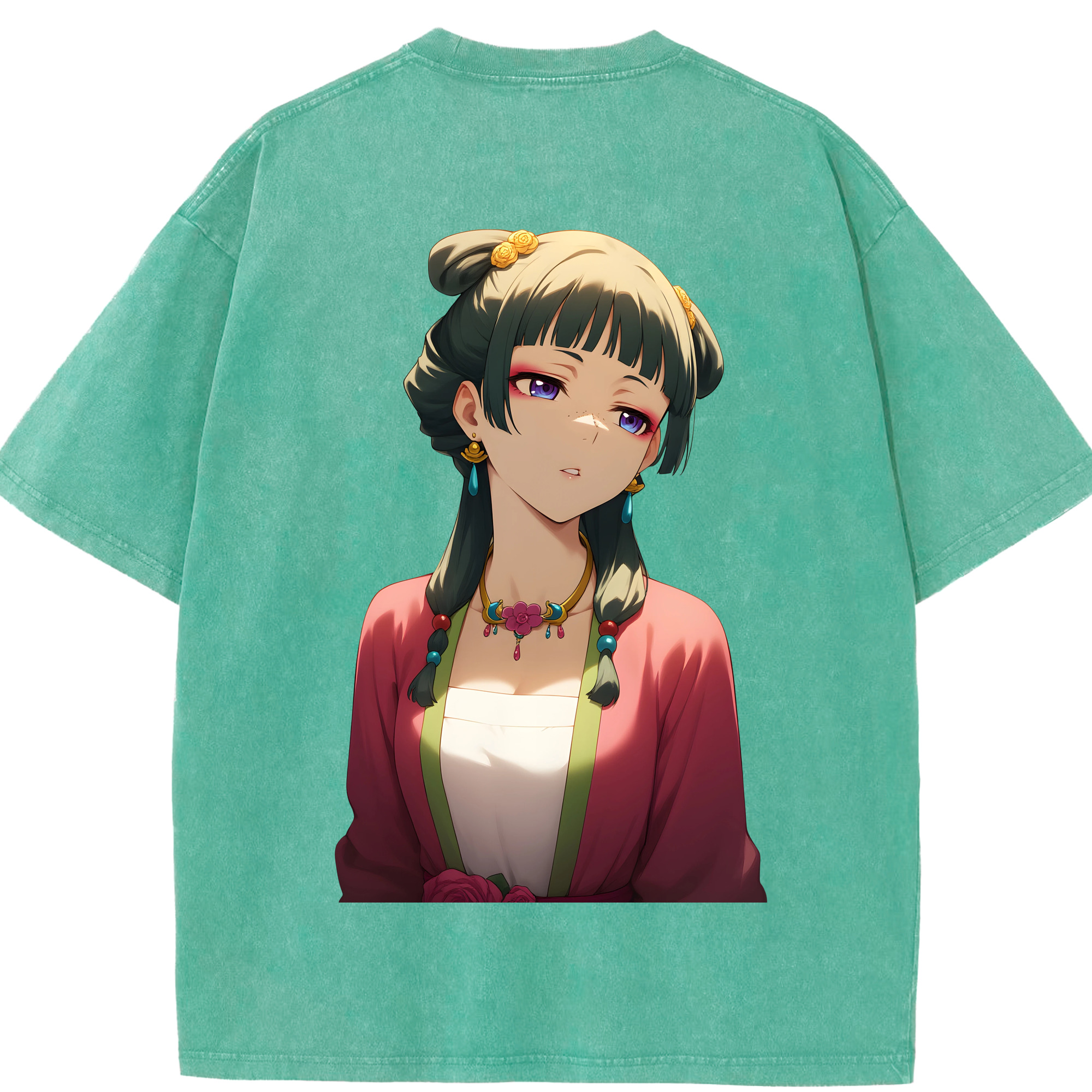 （画像用） 薬屋のひとりごと The Apothecary Diaries 綿100% ヴィンテージ風 半袖Tシャツ（背面プリント）